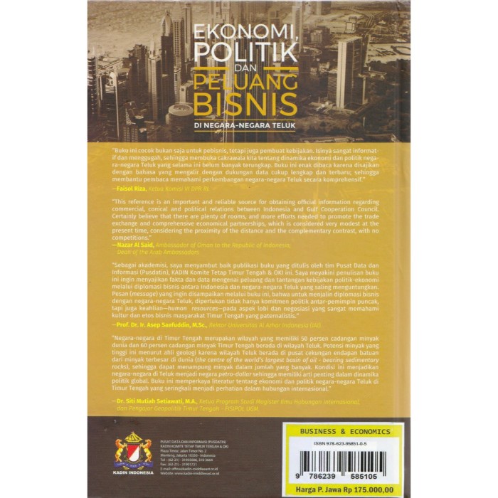 

MUST HAVE!! EKONOMI, POLITIK DAN PELUANG BISNIS DI NEGARA - NEGARA TELUK TERLARIS