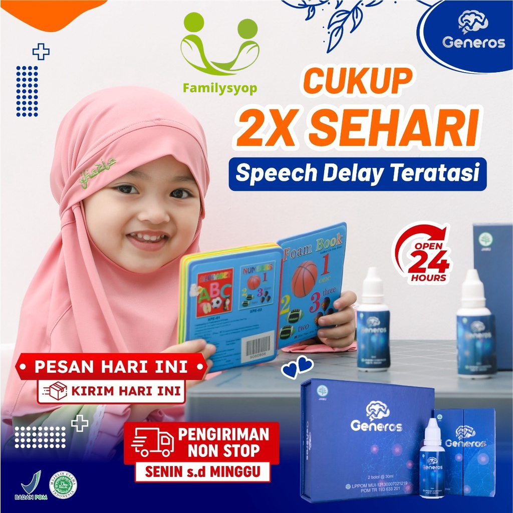 Generos - Generous Original Madu Multivitamin Suplemen Tingkatkan Kecerdasan Daya Ingat &amp; Atasi Speech Delay Terlambat Bicara Autis Anak Hyperaktif