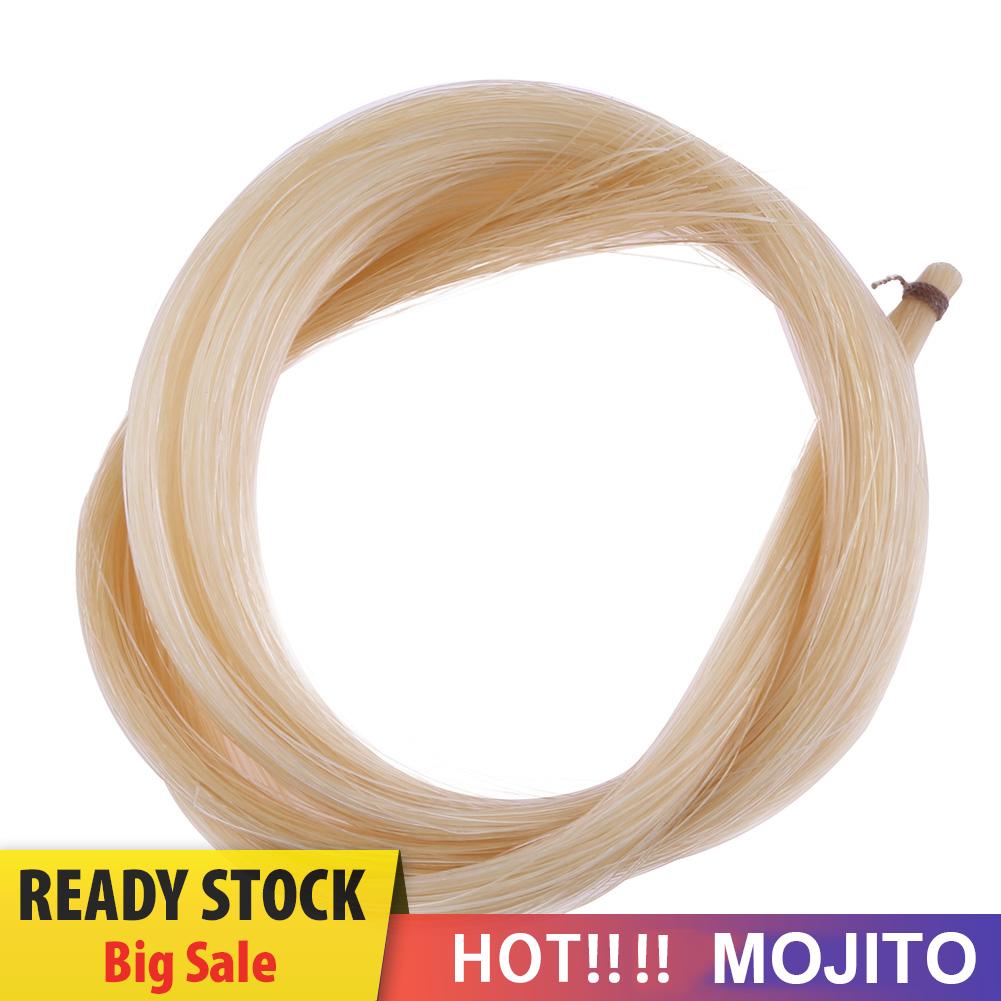 1pc Hank Bow Universal Bahan Rambut Kuda Warna Kuning + Putih Untuk Biola