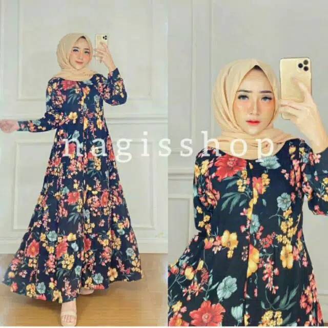 COD TERBARU GAMIS BUNGA NAGITA CERUTY IMPORT FULL KANCING