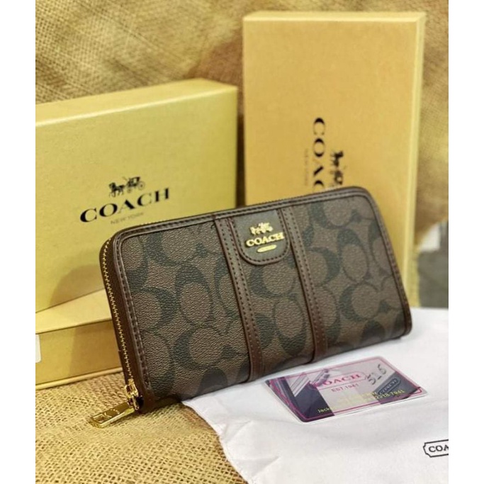 NEW ITEM dompet coach panjang 1 sleting free box