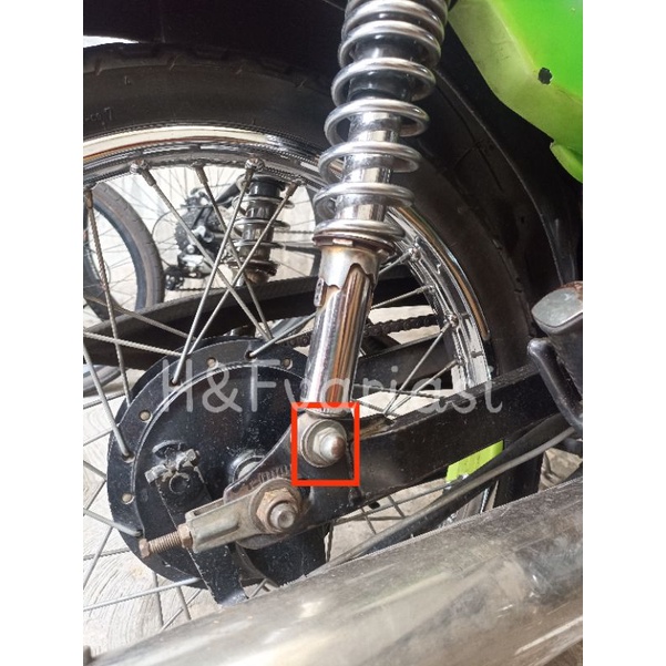 Set Mur Shock Belakang Bawah RX KING Kanan Kiri Probolt Original Stainless Thailand