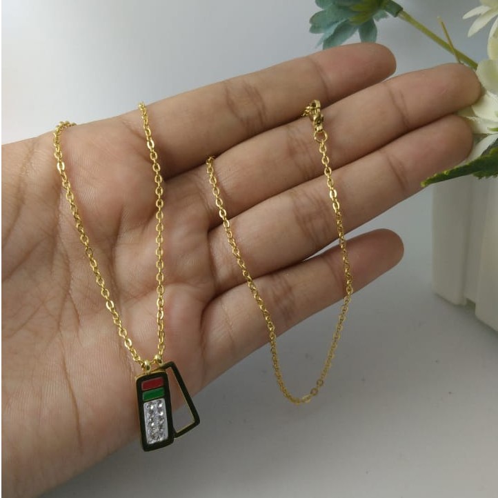 Kalung Wanita Gucci Titanium Terlaris (GOLD) BIG SELLER - KG00002