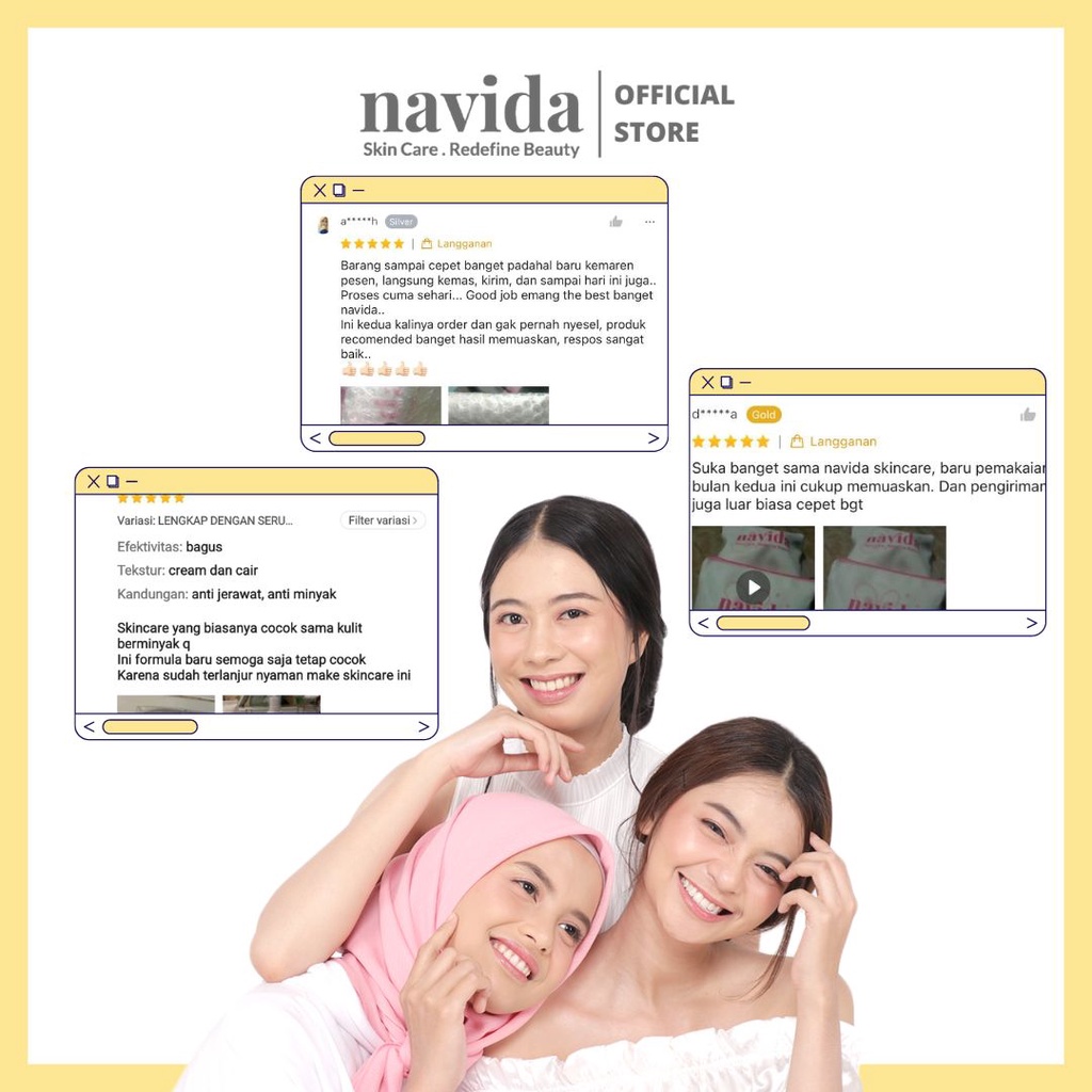 NAVIDA Acne Active Care Paket Skincare Jerawat Lengkap (BPOM) Atasi Jerawat & Bruntusan Ndk78