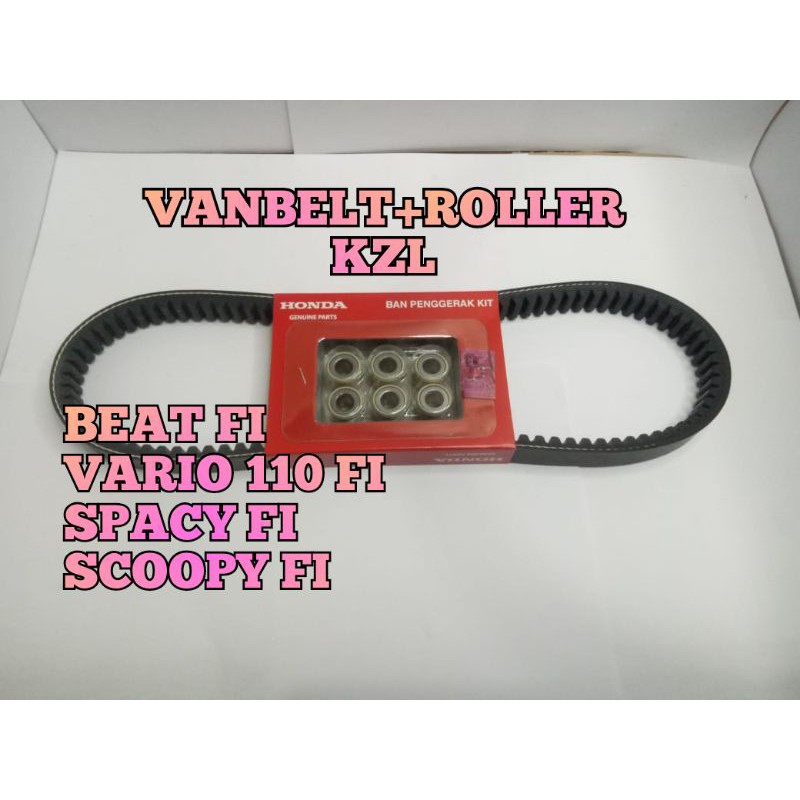 Vanbelt Assy + Roler Asli Original Honda KZL BeAT FI , Spacy FI , Scoopy FI , Vario 110 Fi , Vario 1