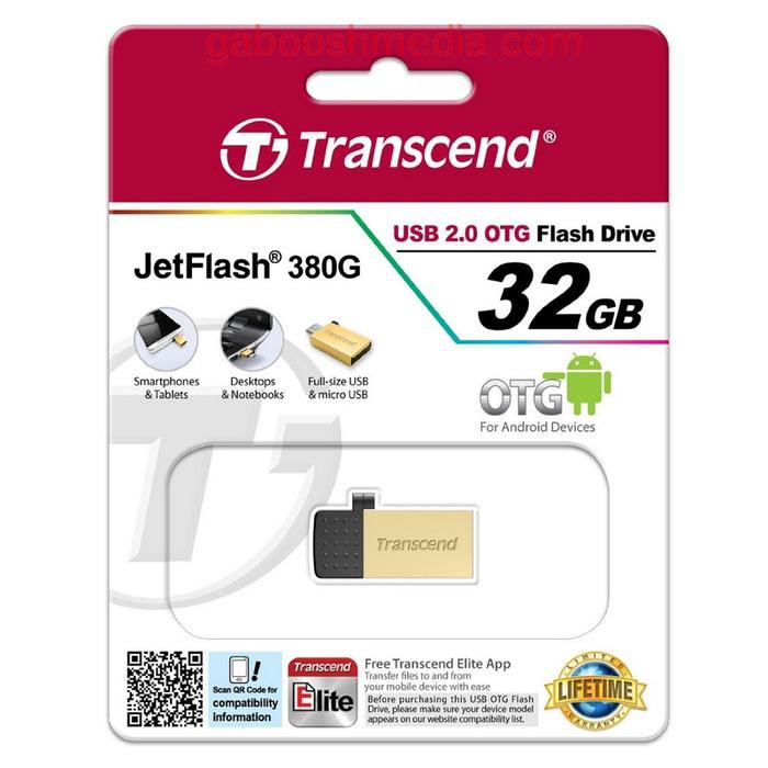 USB OTG Flashdisk TRANSCEND USB 2.0 32GB - GOLD (TS32GJF380G) - OTG