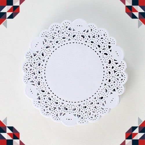 Kertas tatakan makanan/Paper Doilies Grade Putih 1 pack/PAPER DOILIES 4,5" GRADE