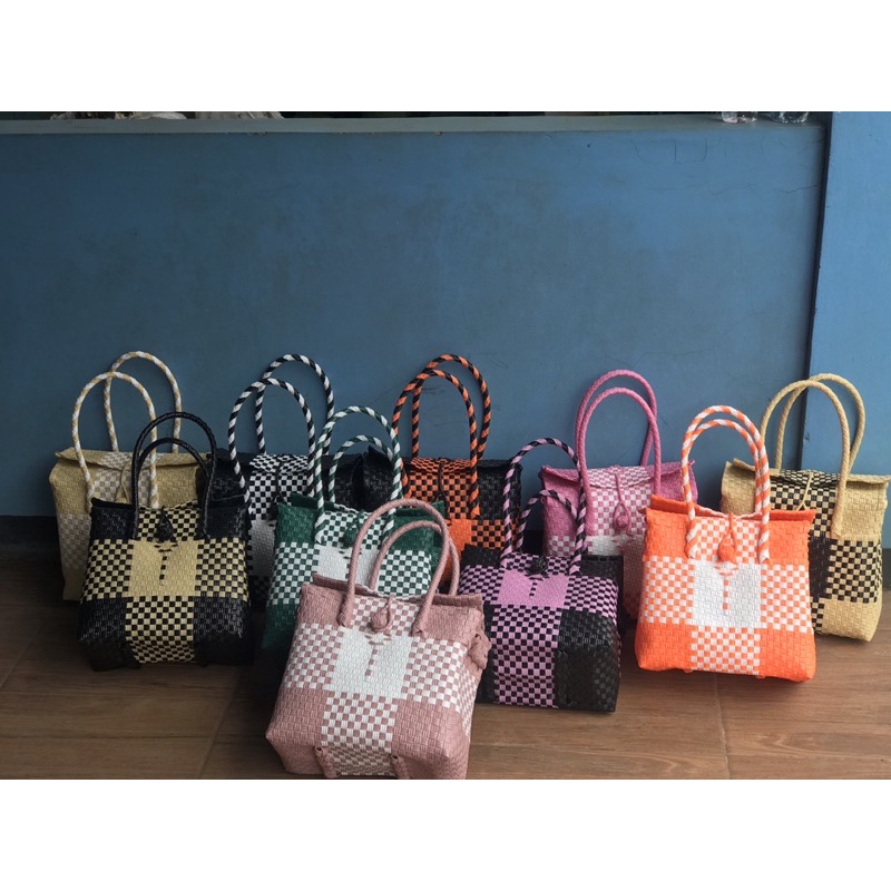 Tas anyaman kekunian Tutup M 28*25*14 dan jumbo 40*25*17