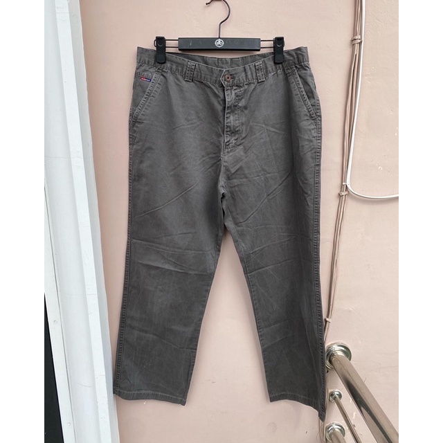 MONZA PRELOVED — Celana Panjang Kain Keper ABU ROKOK Jiangnanlangzi