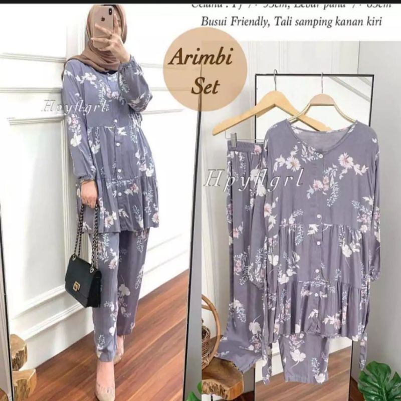 ARIMBI DAILY SET/STELAN RAYON WANITA