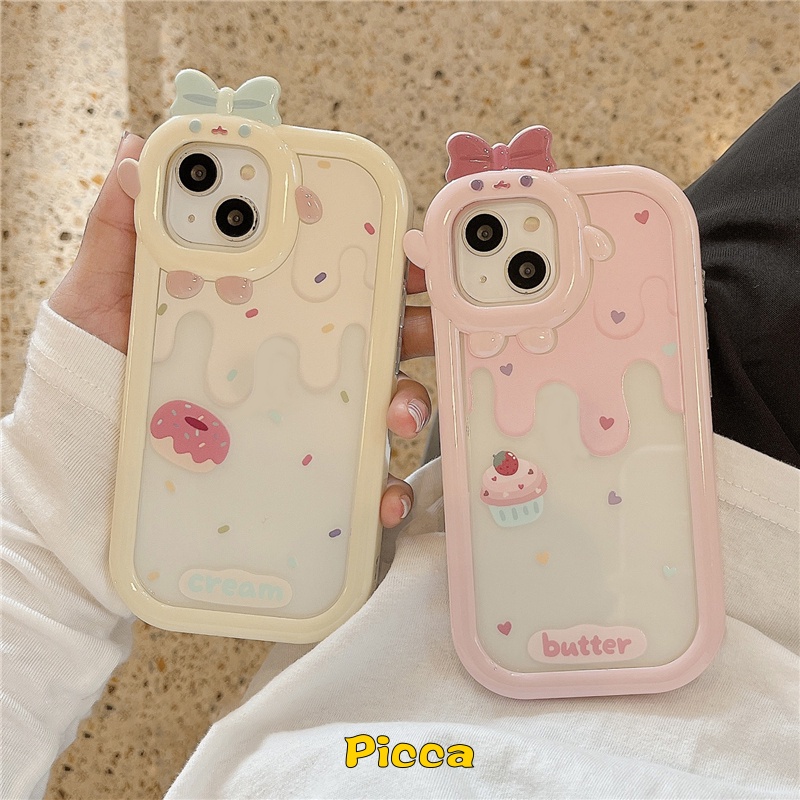 Case Desain Kue Strawberry Untuk Oppo A54 A17K A57 A15 A77S A16 A76 A96 A3s A7 A5s Reno 5 7 4F 5F 6 7Z A1K A12 A53 A33 A3s A75 A95 A16 A15 A2S A5s A16 A95 3D Penutup Lensa Kamera