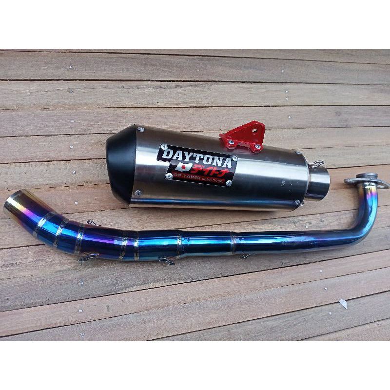 KNALPOT DAYTONA LEHER BLUEMOON (INLET 50) BEAT MIO VARIO AEROX SCOOPY NMAX PCX ADV LEXI GENIO  DLL