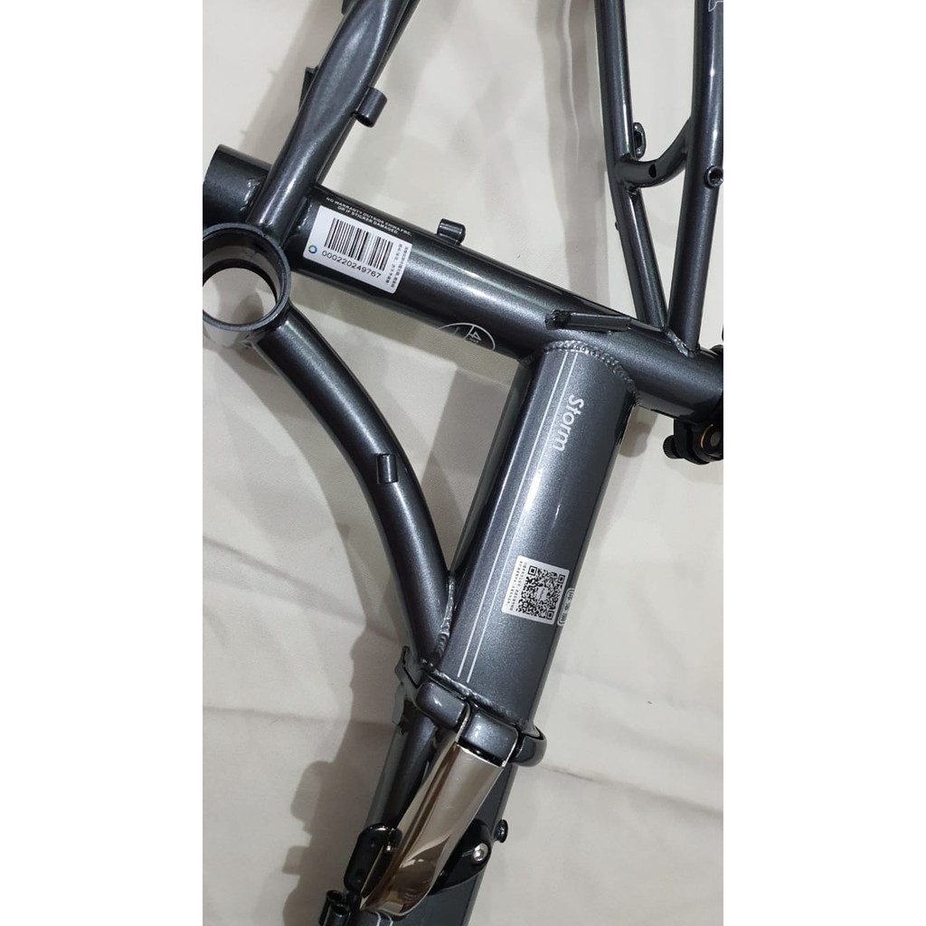 Frame FNHON Storm fork dan hp Grey Metalic abu abu silver stone Discbrake Disc Brake DB not Blast