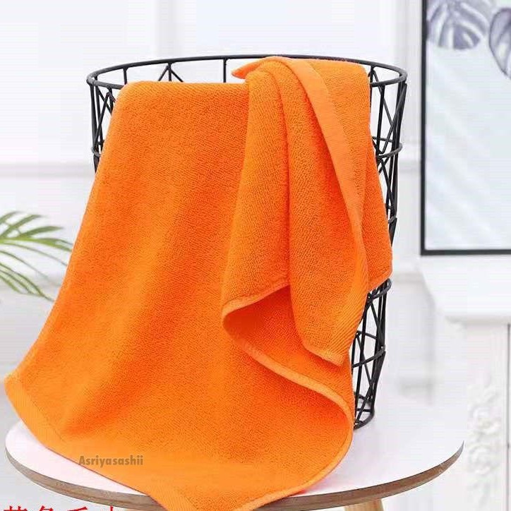 Handuk Tanggung Orange 50x100 Asriyasashii Cotton 100% Tebal Lembut Termurah Terlaris