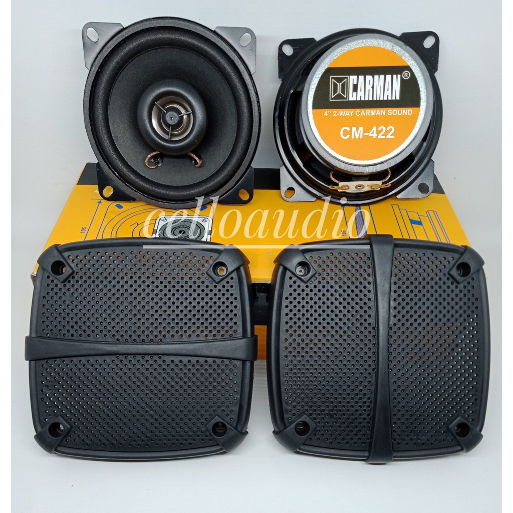 Speaker Pintu Mobil Coaxial 4 Inch Carman CM-422 (1 Set) 4" Coaxial Speaker