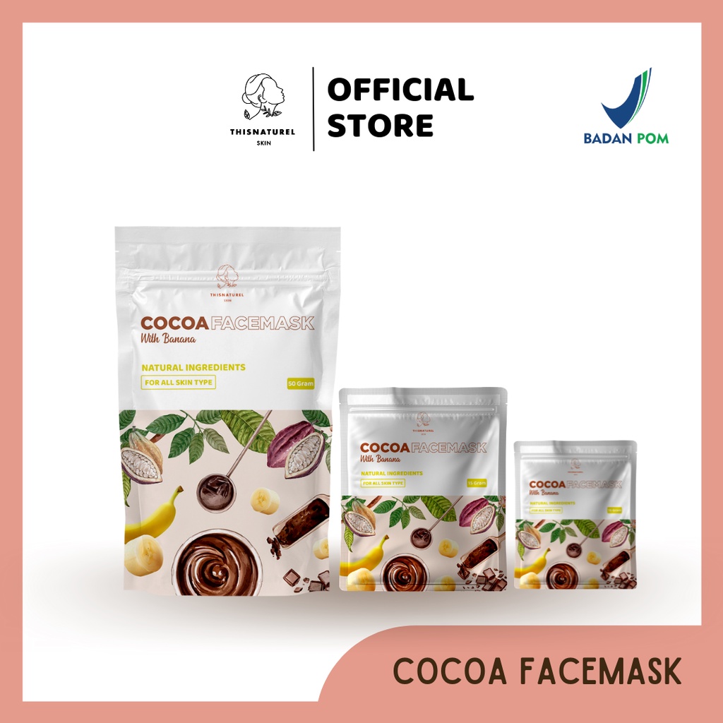 THISNATUREL Cocoa Facemask - Masker Bubuk Organic BPOM Murah