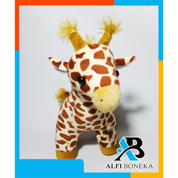 Boneka Jerapah Ukuran M - Boneka Mainan Anak - Boneka Hiasan Lemari - Boneka Binatang Ukuran M