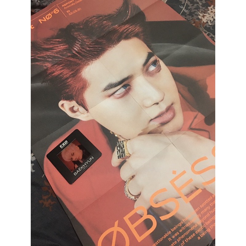 folded poster suho, photoslide baekhyun, folded poster chanyeol