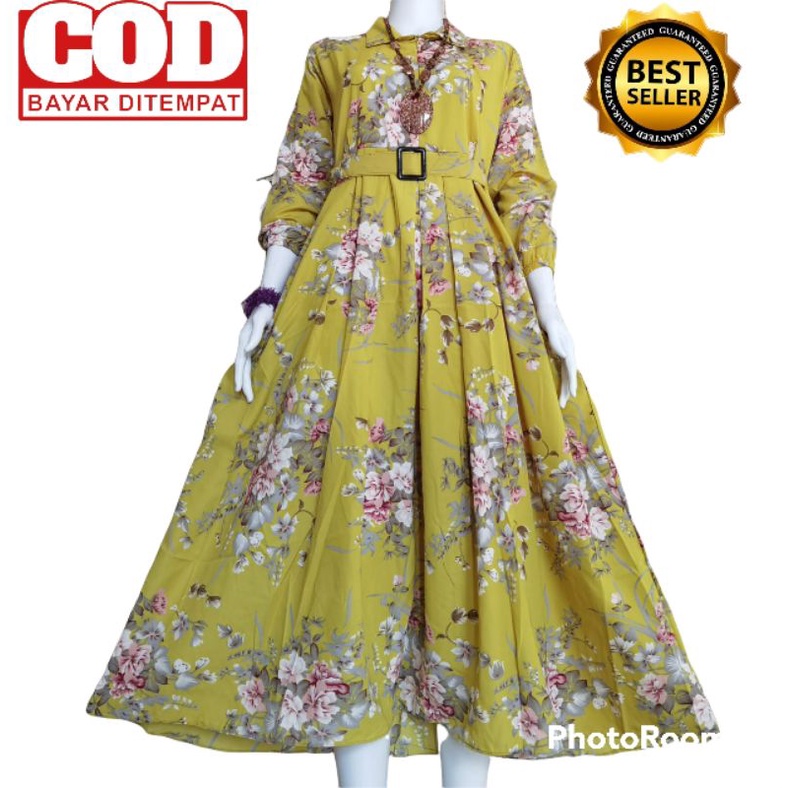 GAMIS MONALISA PREMIUM MOTIF BUNGA SAKURA/GAMIS TERBARU 2022/GA