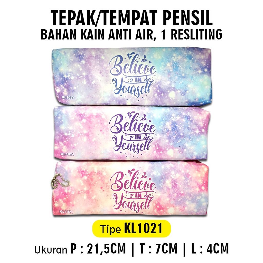 

KOTAK PENSIL RESLETING / KOTAK PENSIL POUCH / MOTIF GALAXY KL1021