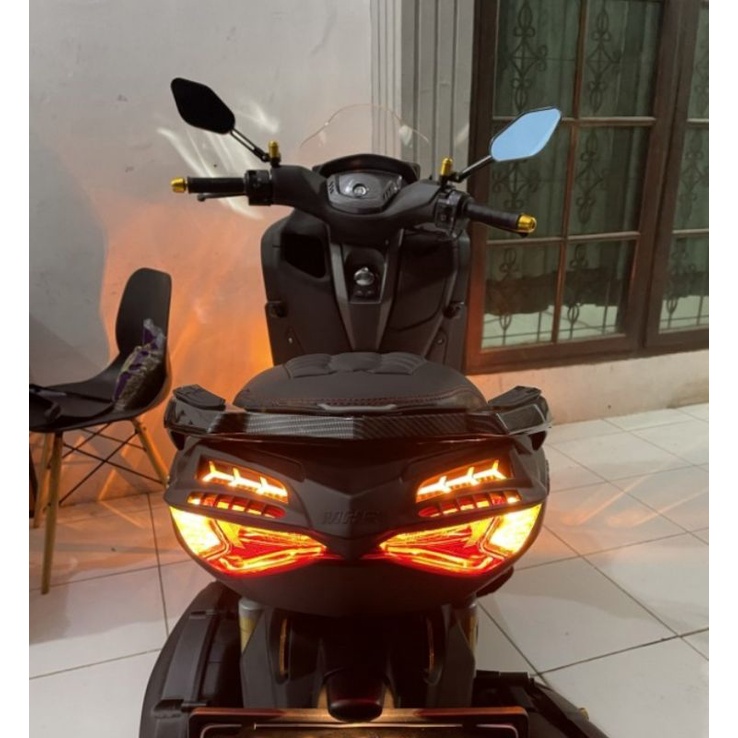 Ducktail Yamaha All Nmax New 2020 Plus Lampu Sen LED Biru Ducktail Cover Lampu Belakang Sen LED