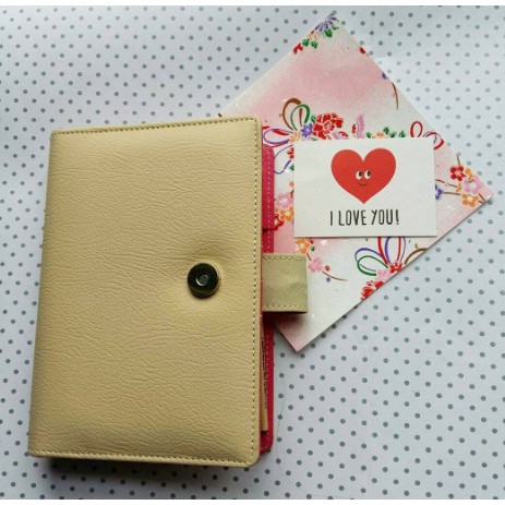 

Agenda Cream Pink + loose leaf Organizer B6 6ring Krem Merah Muda