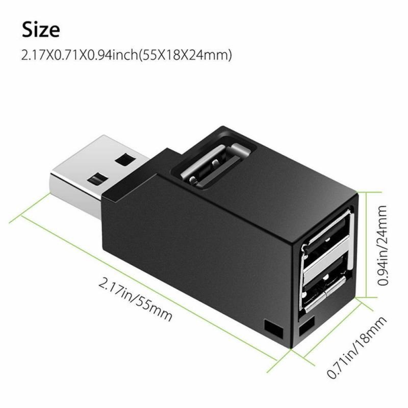 Mini USB Hub Super Speed USB 3.0 3 Ports - ZG1063 - Black