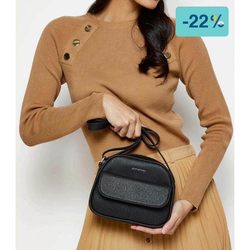 TAS SLEMPANG HITAM SOPHIE PARIS MARTIN PROMO DELION BLACK BLACKY ZATANA CALIANDA ONDELIO RHANYA AIRA