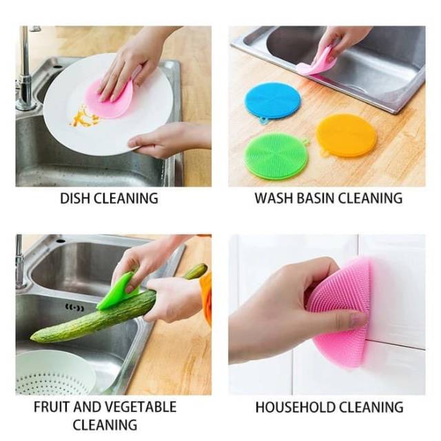 Spons silikon cuci piring - Spons silikon multifungsi - spons cuci piring