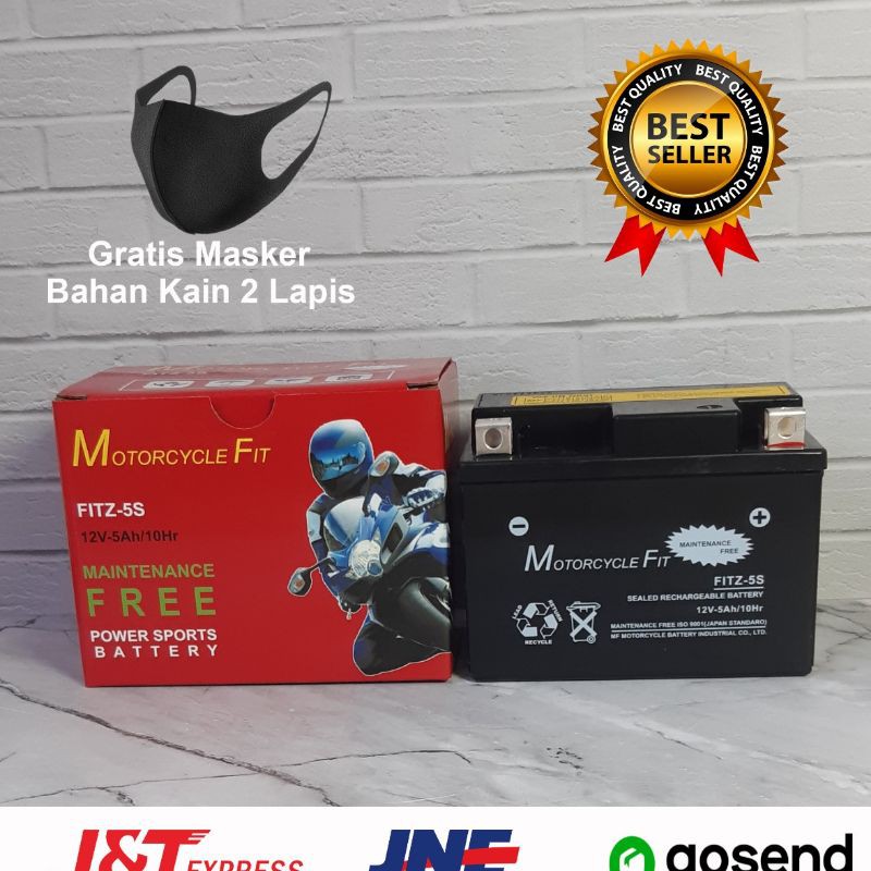 Aki accu kering motor Yamaha Mio j, mio soul, mio Gt, mio Z, Akki original MF GTZ5S GS yuasa