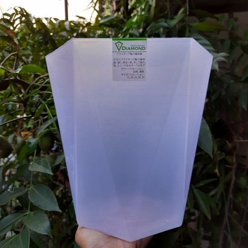 Tabitha Pot Bunga Diamond 30 cm / Pot Tanaman Bunga Buah Plastik Per Lusin 12 Pcs