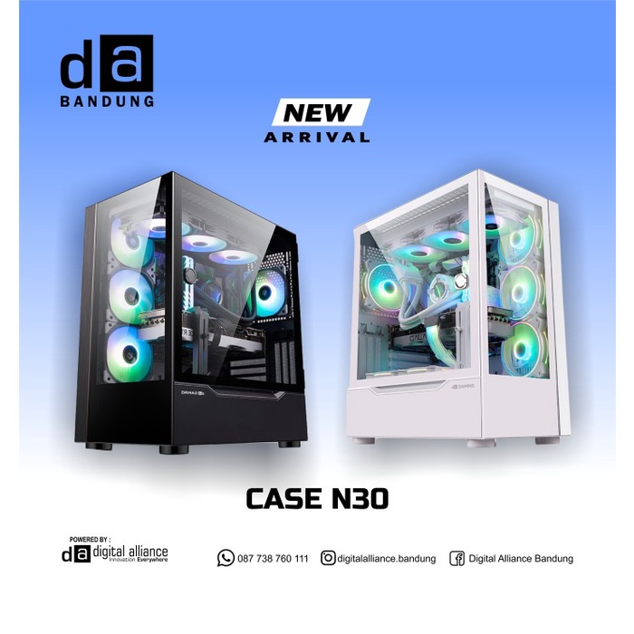 Digital Alliance N30 Tempered Glass Mid-Tower Gaming Case I DA N30