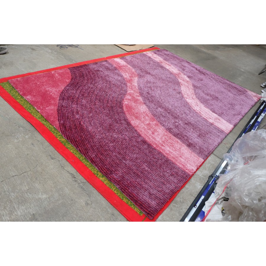 KARPET BULU ALICE SHAGGY 4D RUG 200x300 PURPLE PINK-2