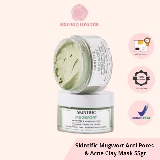 Skintific Mugwort Anti Pores &amp; Acne Clay Mask 55gr