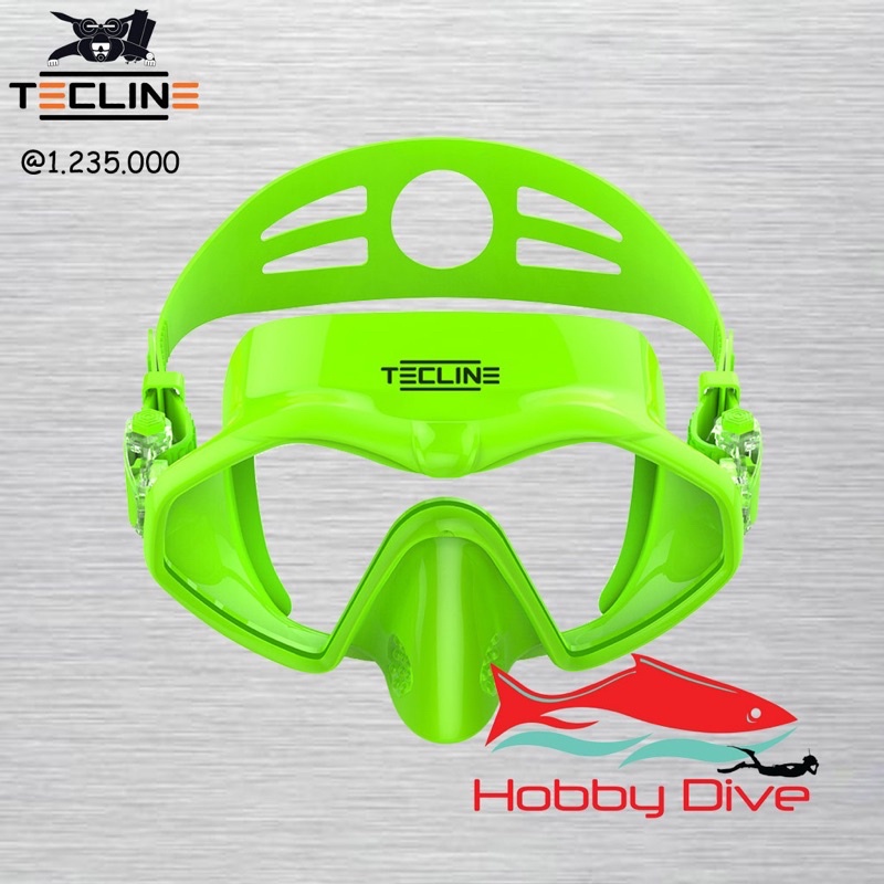 TECLINE Mask Frameless Neon Green - Scuba Diving Alat Diving