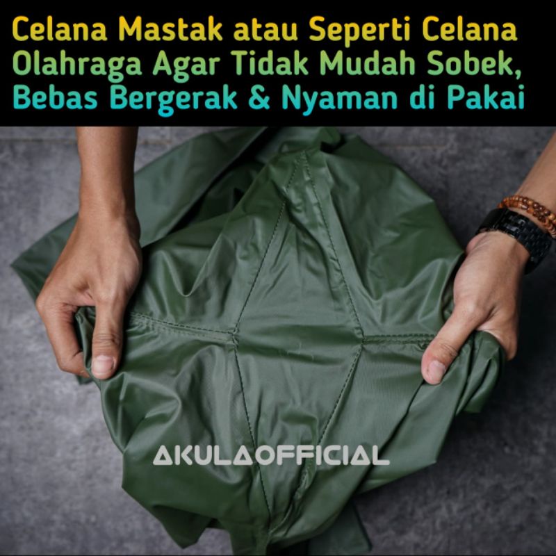 JAS HUJAN, RAINCOAT Pria Wanita Terbaik By AKULA Anti Rembes Mocca