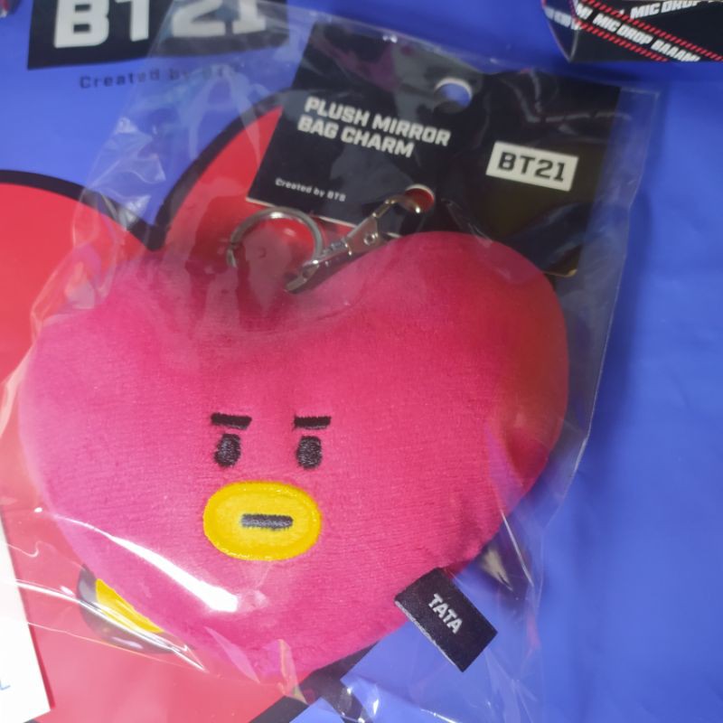 BT21 TATA Official Plush Mirror Bag Charm