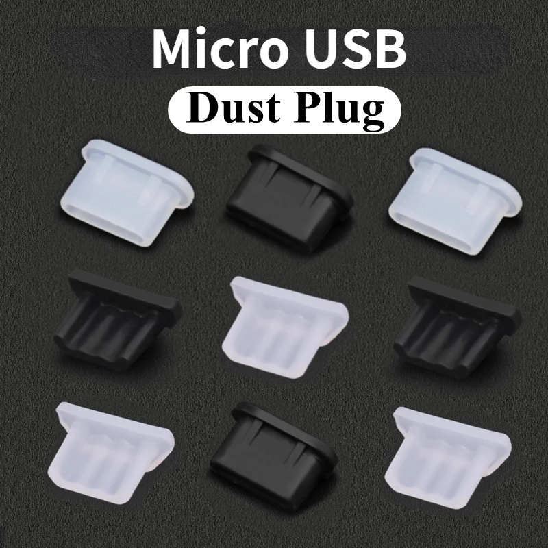 Cover Pelindung Power Port Charger Micro USB Bahan Silikon Anti Debu Untuk Android