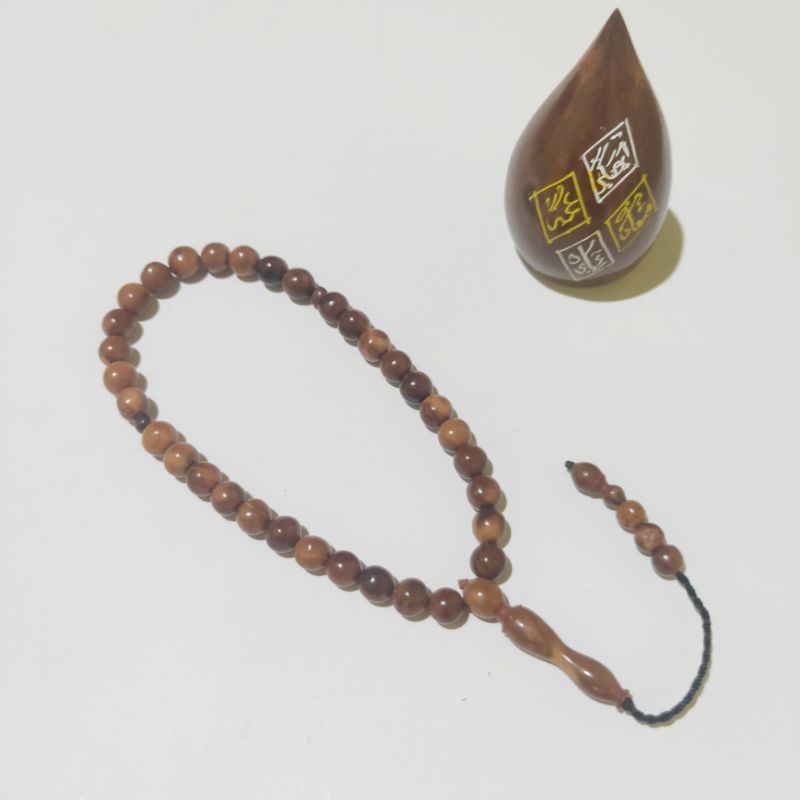 Tasbih kauka kaokah 33 bulat coklat original koka kokka kauka