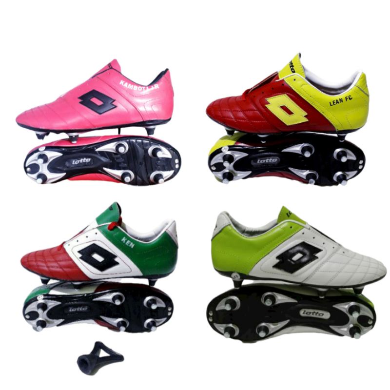 Sepatu bola lotto pul 6 besi, sepatu futsal, sepatu olahraga, sepatu bisa costum nama