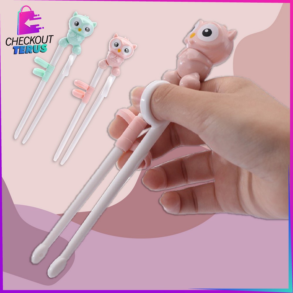 CT C355 Sumpit Anak Karakter Sumpit Anak Belajar Makan Training Chopstick Sumpit Anak Anak Perlengkapan Makan Anak Alat Makan Anak bayi Lucu