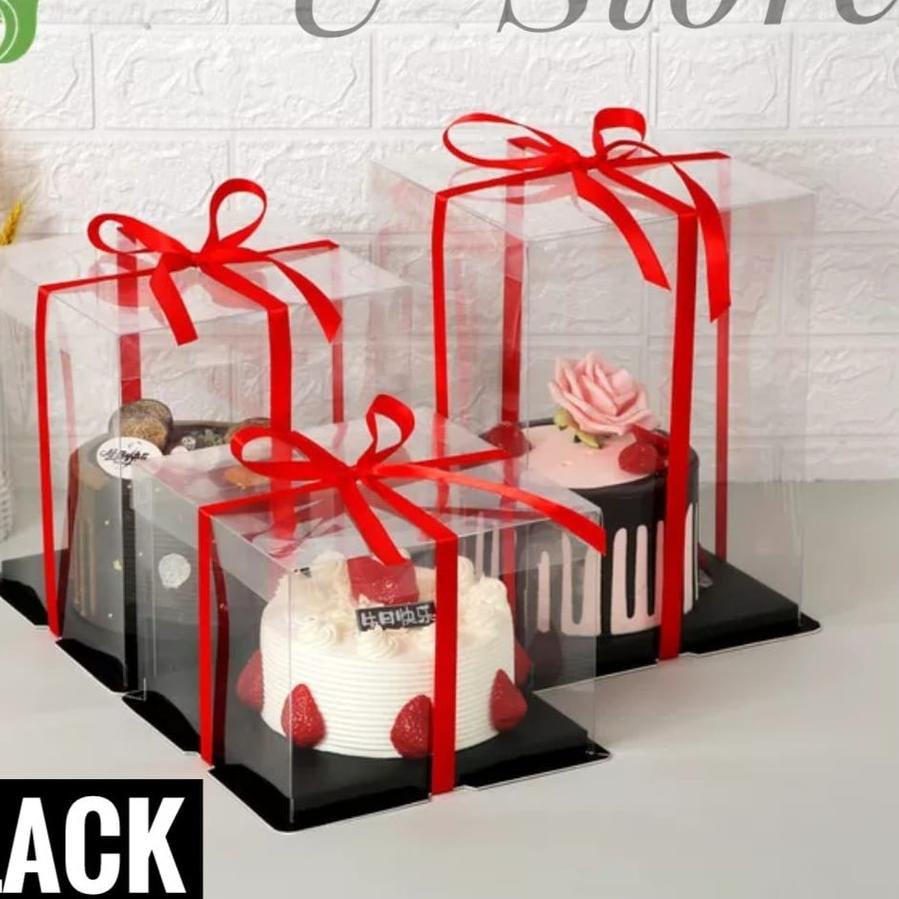 

Berkualitas Cake Box Mika Dus Kue Kotak Kue 30x30 cm Tutup Transparant PET