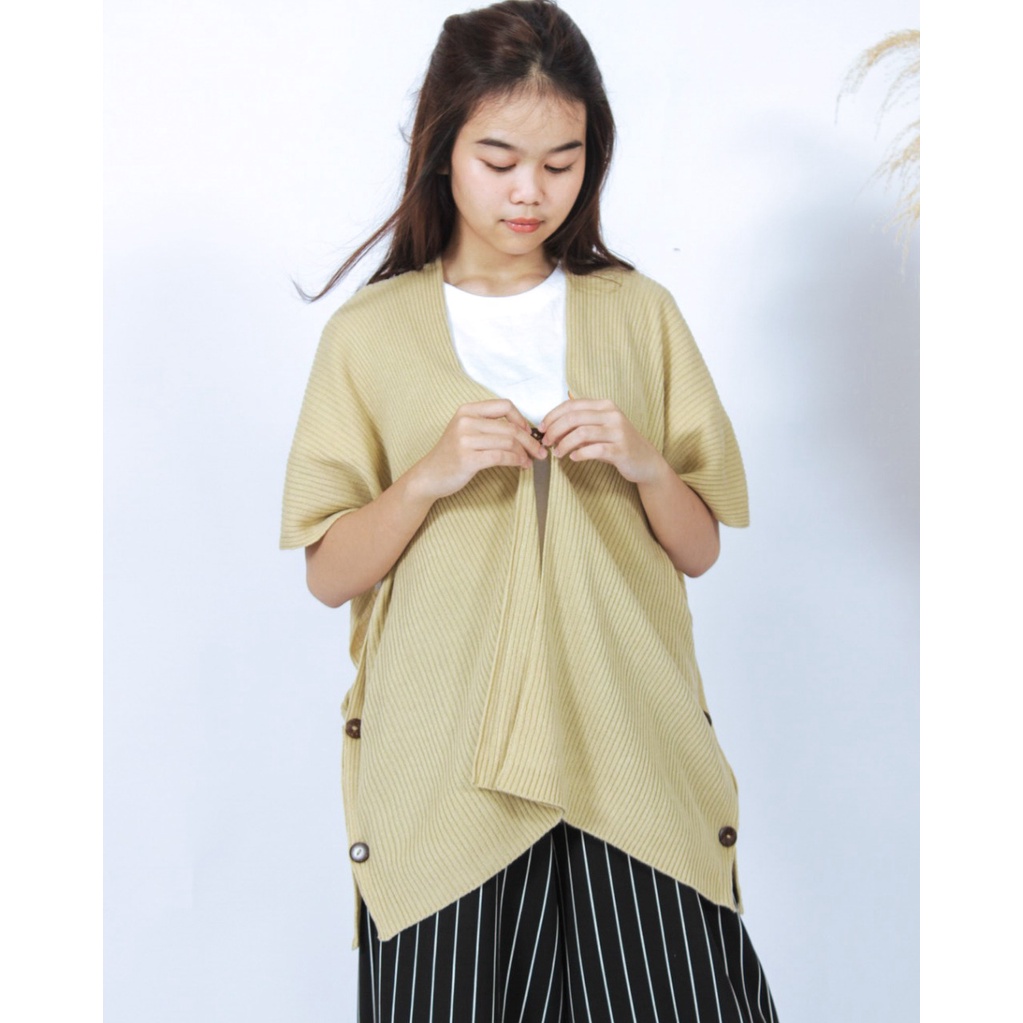 KALILA -  AFSANA Batwing Vest Atasan Rajut Halus Wanita Dewasa | Atasan Rajut Wanita