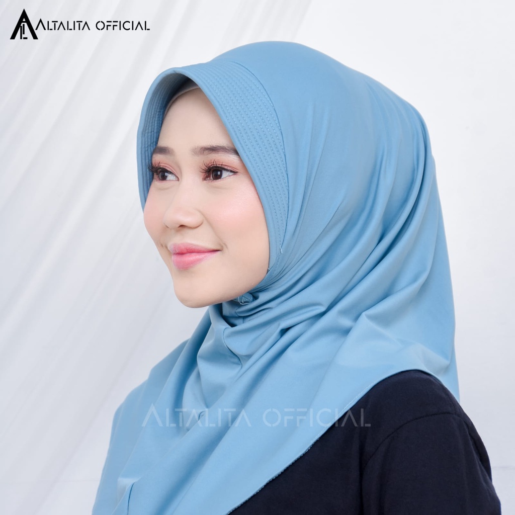 Altalita - Jilbab Sporty Instant pet Bahan Jersey Spandek Polos Premium Cocok Untuk Sekolah Olahraga dan Sehari-Hari