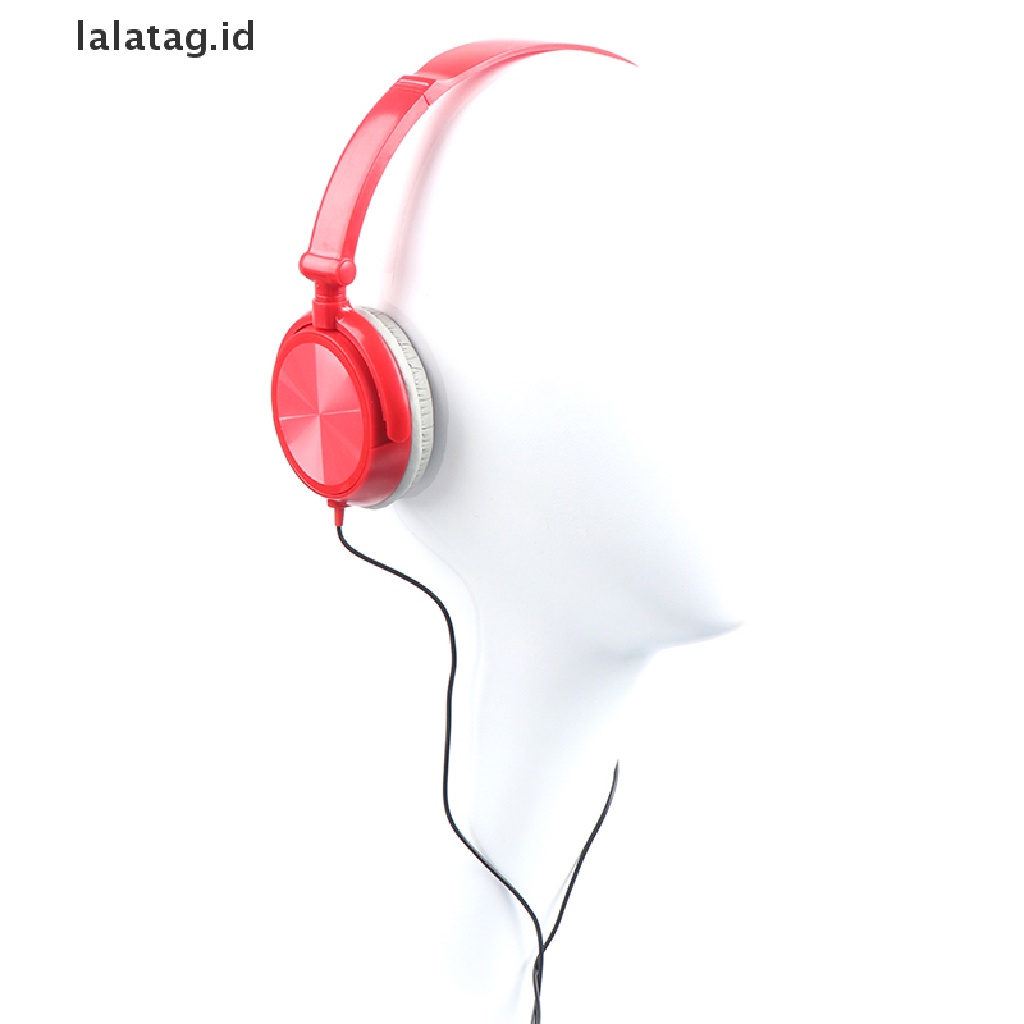 (lalatag) 1pc Headphone Kabel Lipat Deep Bass On-Ear Tanpa Mic