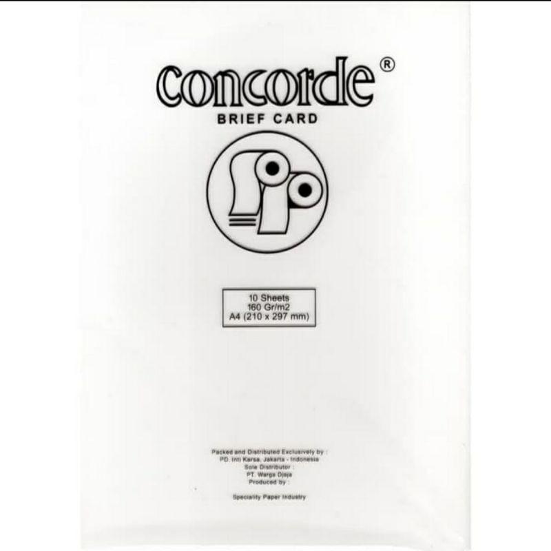 Kertas Concorde A4 160 gram / Ukuran A4 160 gr