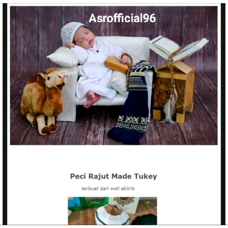 peci bayi model Turki peci anak