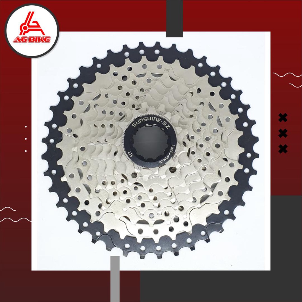 Sprocket Sunshine 9 Speed 9Speed 11 - 40T Sproket 40T Untuk Sepeda Lipat Seli Roadbike MTB Not Shima
