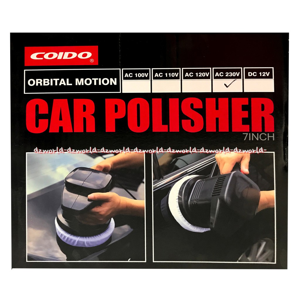 Coido Car Polisher 7 Inch Mesin Pemoles Mobil Permukaan Lembut Dan Mudah Digenggam Hitam Koido Poles Cat Mobil