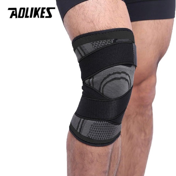 7720 AOLIKES KNEE SLEEVES WRAP SLEEVE PAD DEKER LUTUT KAKI PROTECTOR